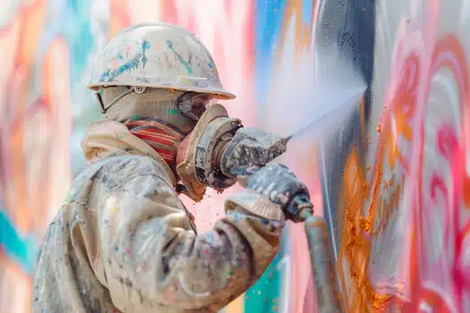 graffiti removal wet sandblasting